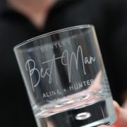 Engraved Bridal Party Round 305ml Scotch Glass