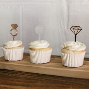 Laser Cut Bridal Shower Cupcake Toppers