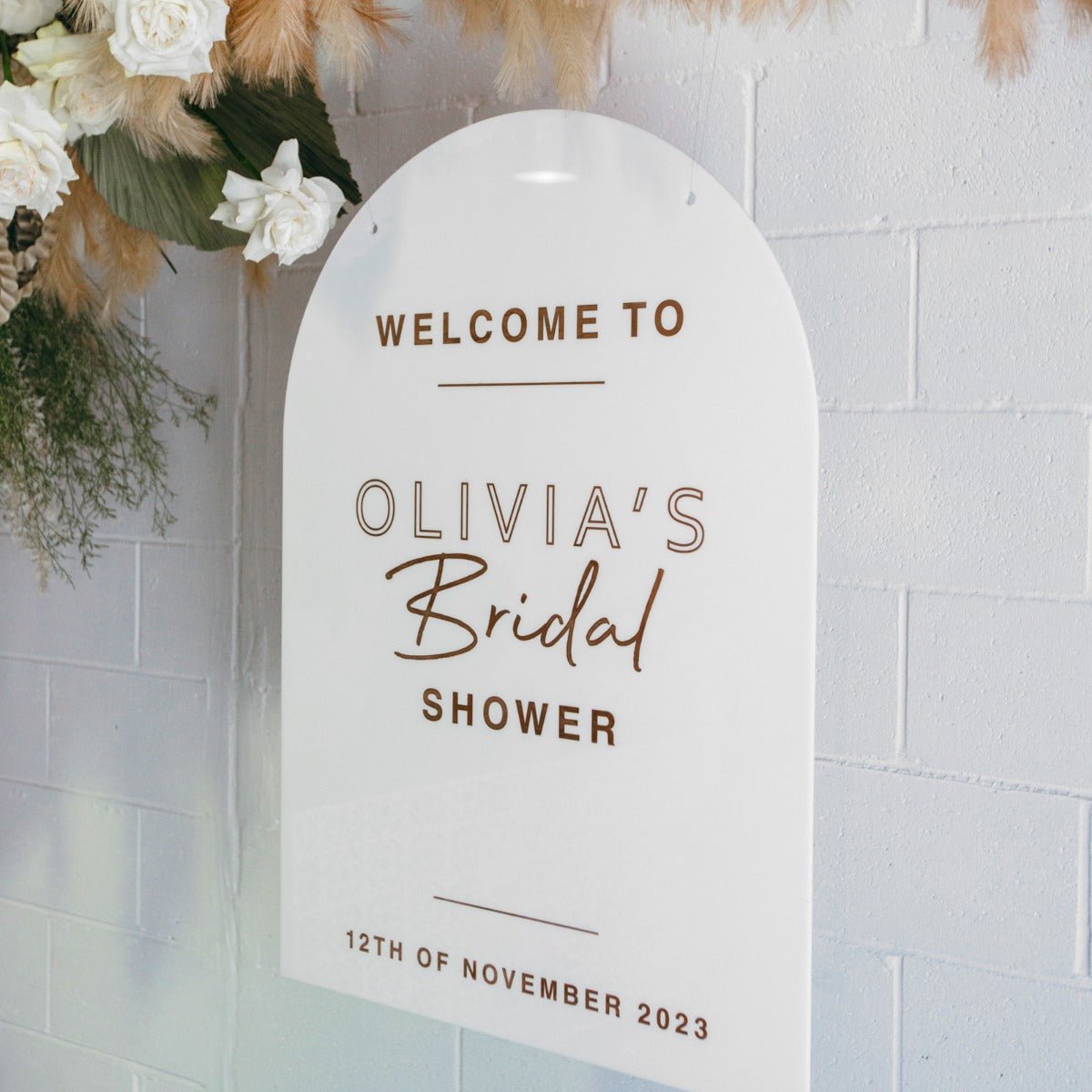 Acrylic Bridal Shower Welcome Sign. Size A1