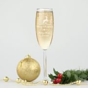 Corporate Christmas Engraved Champagne Glasses