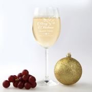 Corporate Christmas 360ml Engraved Wine Glasses