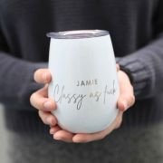 Engraved Classy As White Wine Sipper