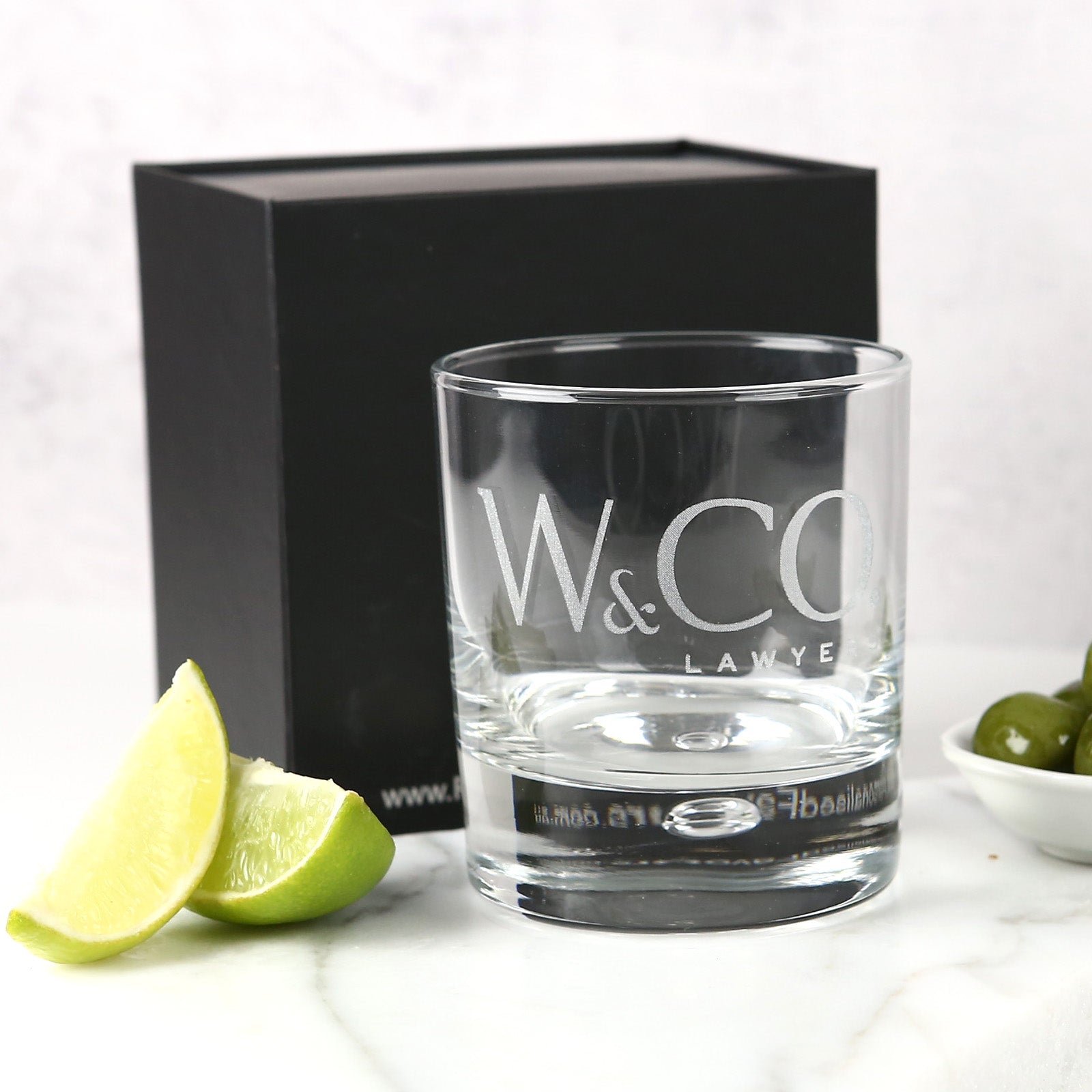 Engraved Corporate 305ml Round Scotch Glass