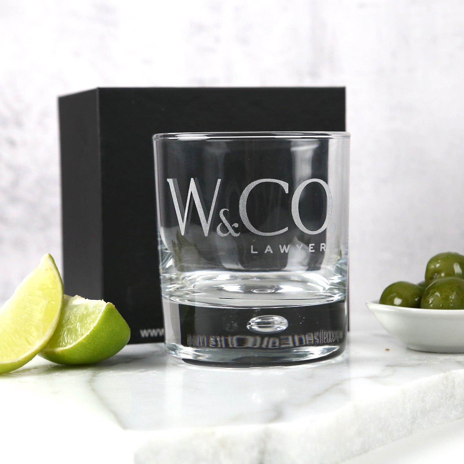 Engraved Corporate 305ml Round Scotch Glass