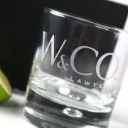Engraved Corporate 305ml Round Scotch Glass