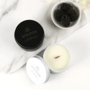 Engraved Corporate Wood Wick Soy Candle Tin