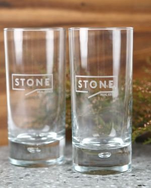 Engraved 365ml High Ball Glass Corporate Gift