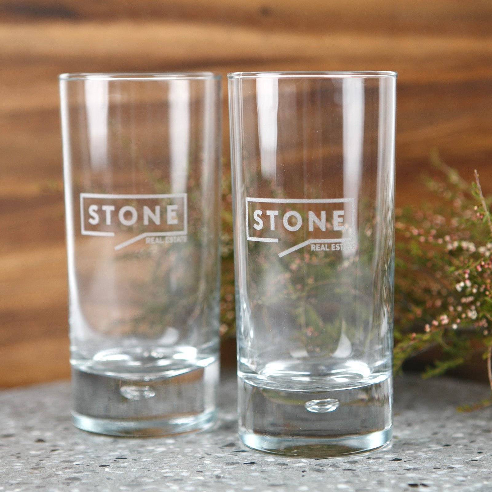 Engraved 365ml High Ball Glass Corporate Gift