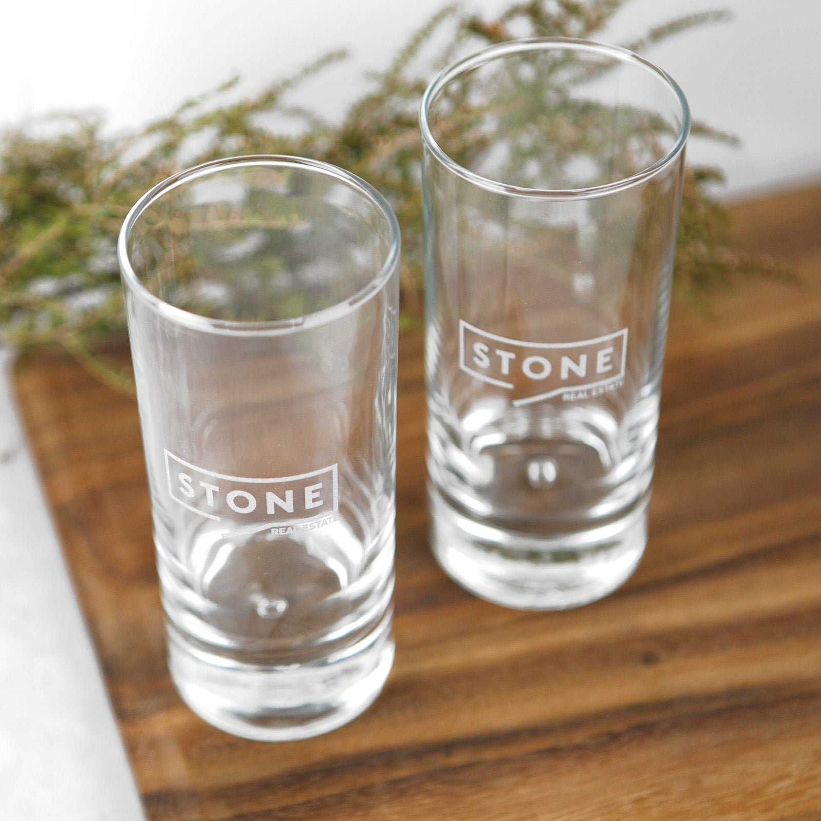 Engraved 365ml High Ball Glass Corporate Gift