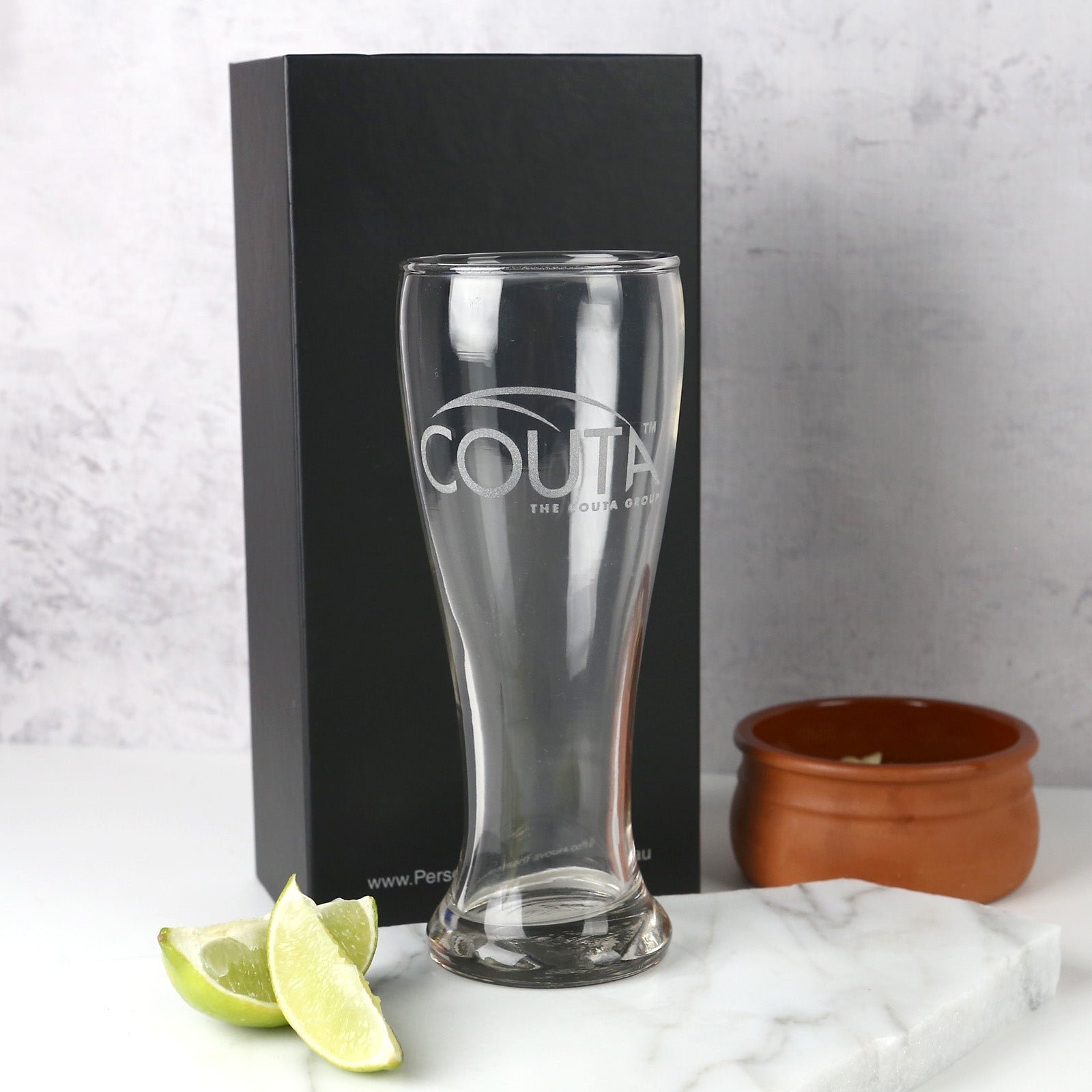 Engraved Corporate Beer Glass 425ml