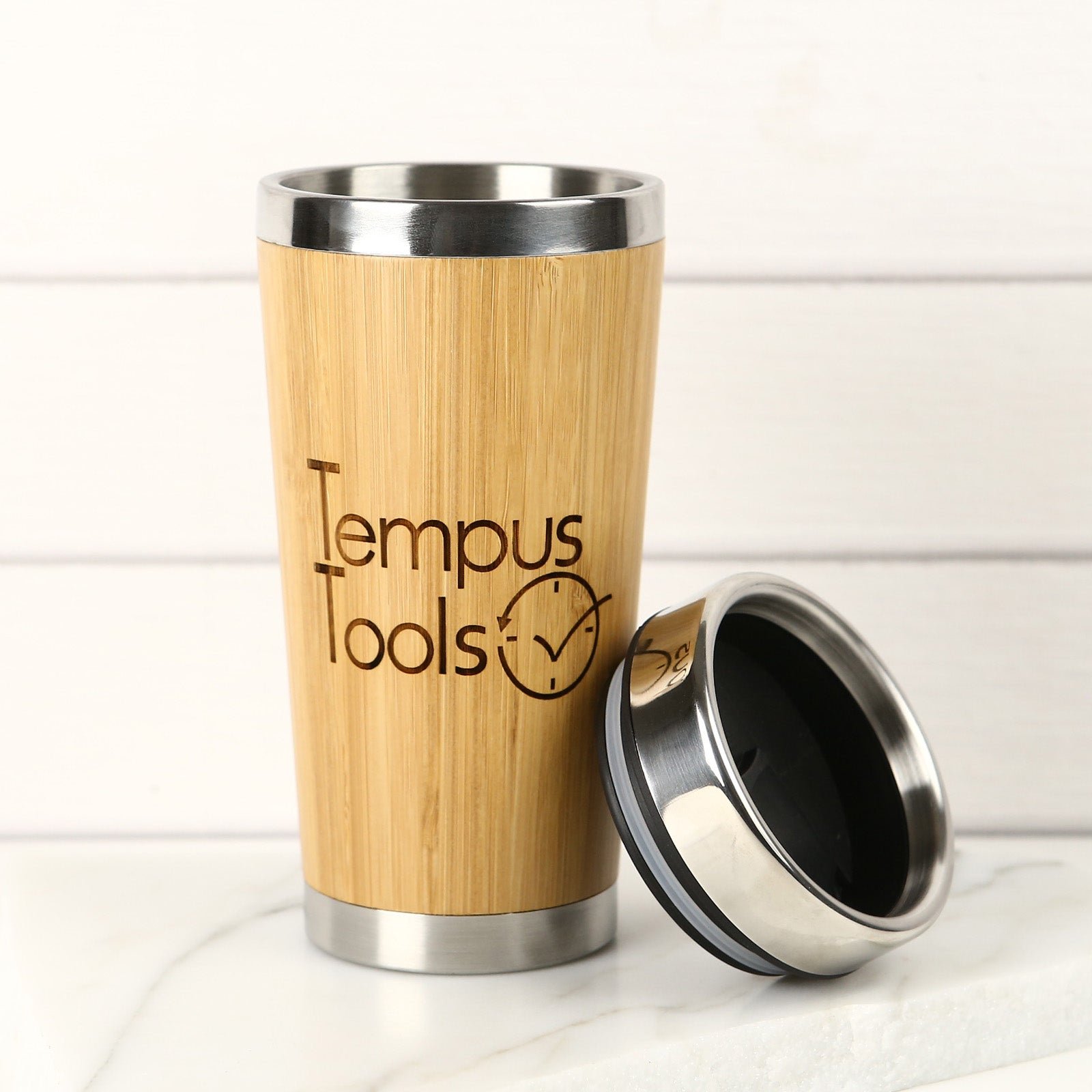 Engraved Corporate Bamboo 400ml Travel Mug
