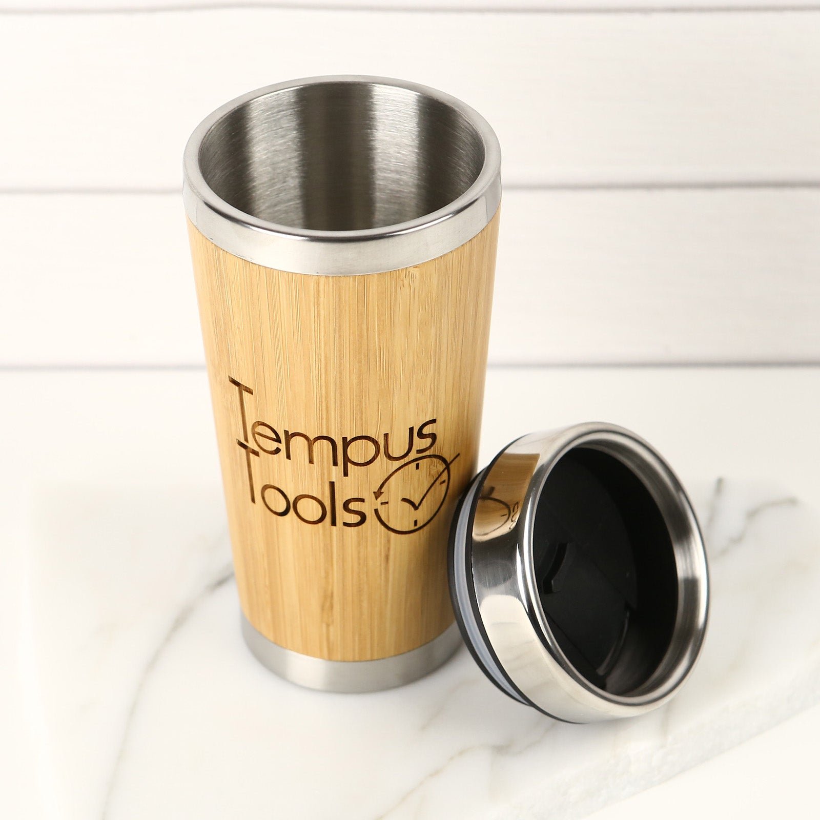 Engraved Corporate Bamboo 400ml Travel Mug