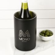 Engraved Corporate Matte Black Stainless Steel Wine Cooler