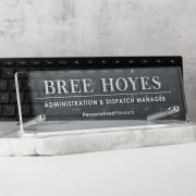 6mm Clear Acrylic Engraved Office Desk Sign