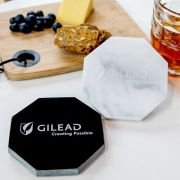 Engraved Octagonal Marble Coaster Corporate Gift