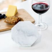Engraved Octagonal Marble Coaster Corporate Gift