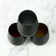 Engraved Matte Black 465ml Stemless Wine Glass Corporate Gift