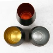 Engraved Matte Black 465ml Stemless Wine Glass Corporate Gift