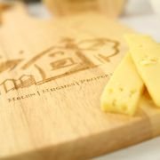 Engraved Paddle Board with Cheese Knife Set Corporate Gift