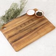 Christmas Corporate Engraved Rectangle Acacia Serving Board
