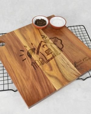 Engraved Deluxe Square Cheese Chopping Board Corporate Gift
