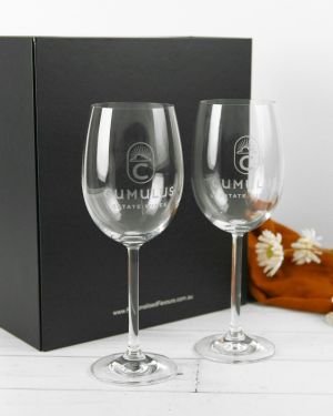 Corporate Twin Gift Box Set – 360ml Wine Glasses