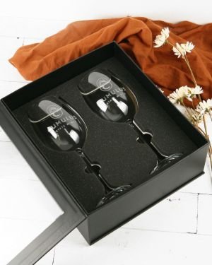 Corporate Twin Gift Box Set – 360ml Wine Glasses