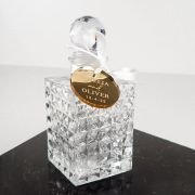 Glass Crystal 100ml Decanter with Engraved Wedding Gift Tag