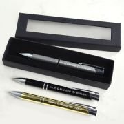 Engraved Designer Pen with Velvet Pouch Wedding Favour