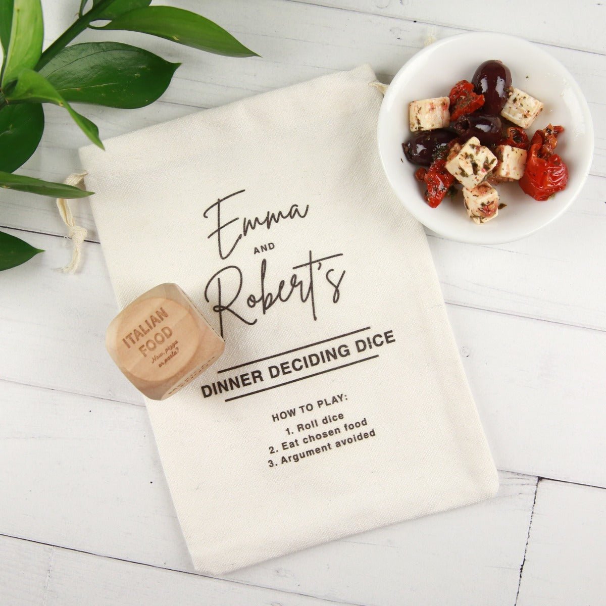 Personalised Dinner Deciding Dice Game