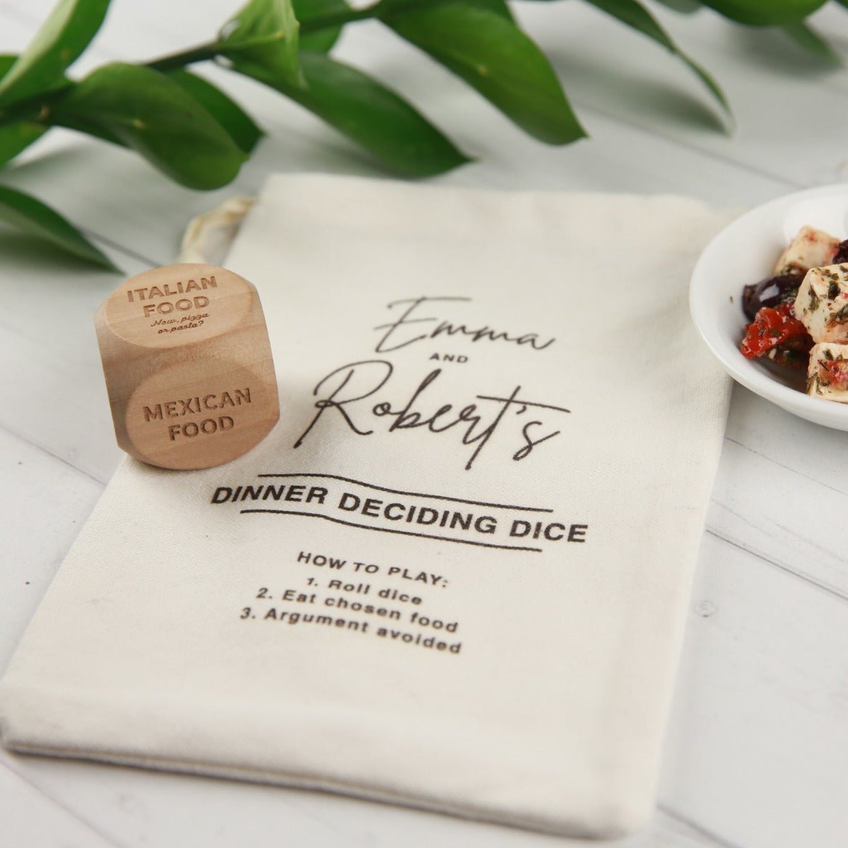 Personalised Dinner Deciding Dice Game
