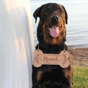 Engraved Wooden Wedding Dog Pet Sign