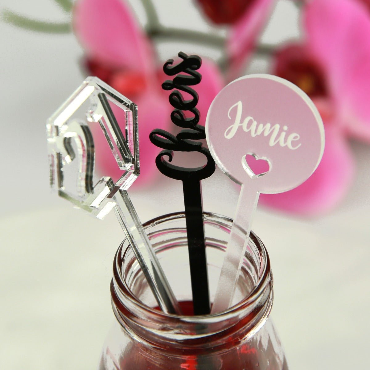 Birthday Laser Cut Acrylic Drink Stirrers
