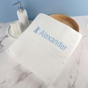 Embroidered Bunny Bath Towel for Boys