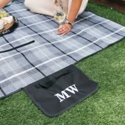 Embroidered Waterproof Picnic Blanket with Carry Handle