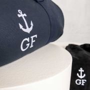 Embroidered Anchor Canvas Duffle Bag with Fishing Towel