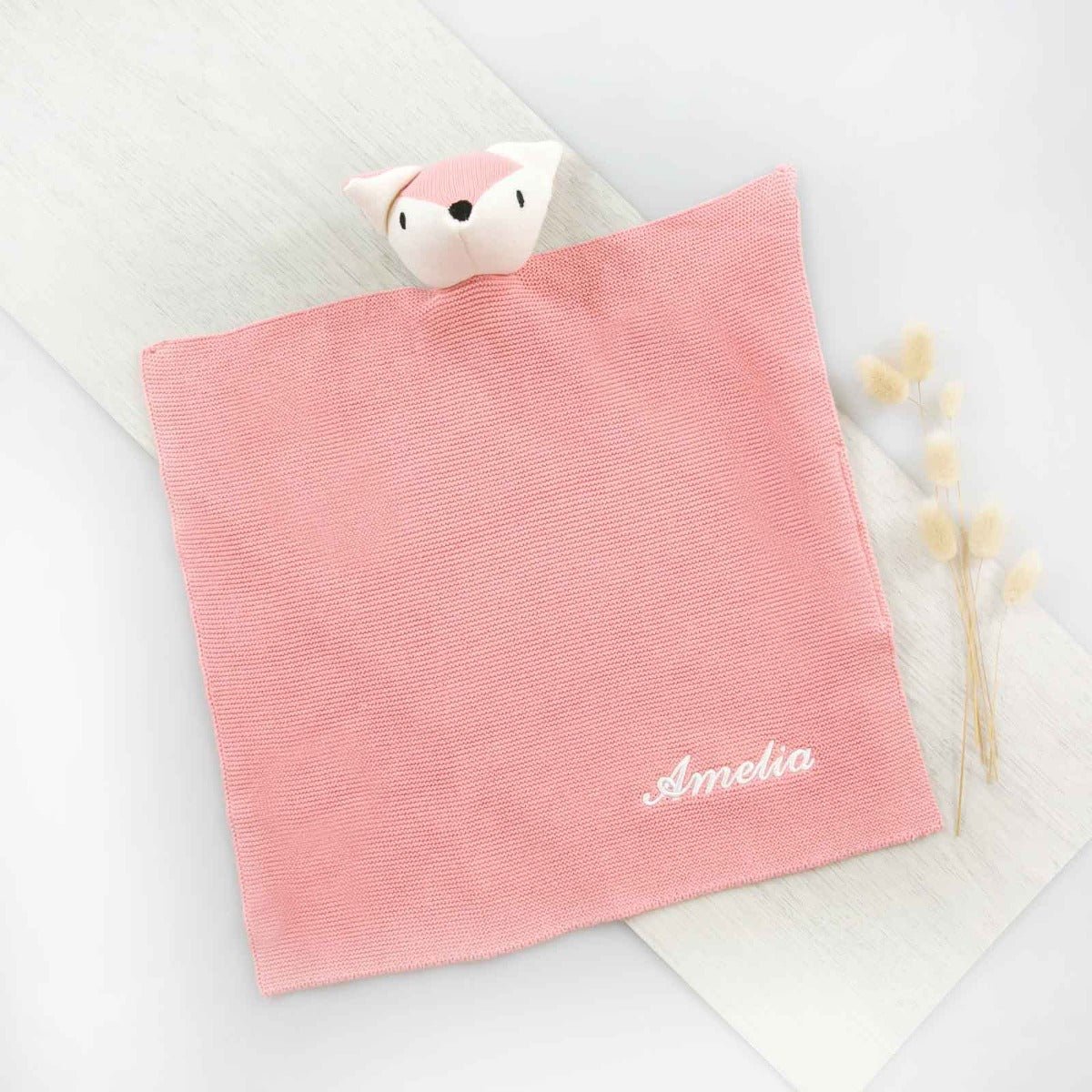 Embroidered 100% Cotton Knitted Baby Deer Comforter