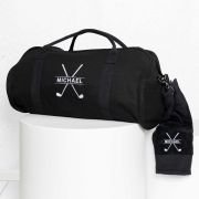 Embroidered Canvas Duffle Bag with Golf Towel