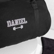 Embroidered Canvas Duffle Bag with Gym Towel