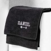 Embroidered Canvas Duffle Bag with Gym Towel