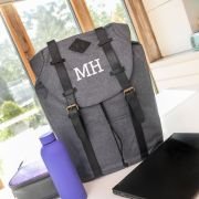 Embroidered Urban Style 15 Laptop Backpack – Grey