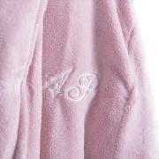 Embroidered Microplush Bathrobe