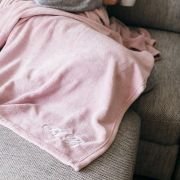 Embroidered Microplush Throw Blanket