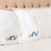 Embroidered 100% Mulberry Silk Pillowcase Twin Set