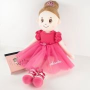 Embroidered Pink Plush Dancer Doll