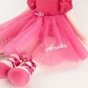 Embroidered Pink Plush Dancer Doll