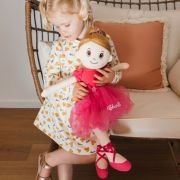 Embroidered Pink Plush Dancer Doll