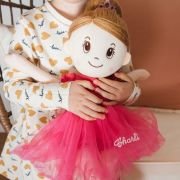 Embroidered Pink Plush Dancer Doll