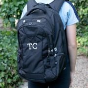 Embroidered 15 Laptop Backpack Black