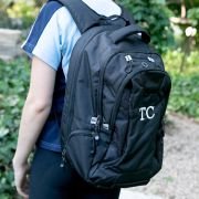 Embroidered 15 Laptop Backpack Black